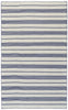 2' X 3' Blue And Ivory Striped Dhurrie Hand Woven Stain Resistant Area Rug