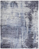 2' X 3' Blue Gray And Ivory Abstract Hand Woven Area Rug