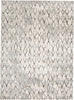 2' X 3' Ivory Gray And Taupe Abstract Stain Resistant Area Rug