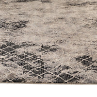 2' X 3' Ivory Gray And Taupe Abstract Stain Resistant Area Rug