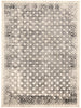 2' X 3' Ivory Black And Taupe Abstract Stain Resistant Area Rug