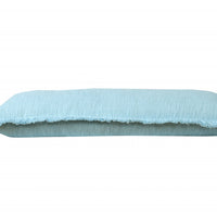 14" X 36" Bright Blue 100% Cotton Zippered Pillow