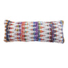 14" X 36" White Red Blue Orange And Green 100% Cotton Geometric Zippered Pillow