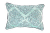 14" X 20" Mint Blue And Gray 100% Cotton Abstract Zippered Pillow