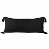 14" X 36" Jet Black 100% Cotton Zippered Pillow