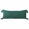 14" X 36" Emerald Green 100% Cotton Zippered Pillow