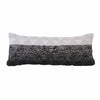 14" X 36" Black And Off-White 100% Cotton Geometric Zippered Pillow