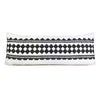 14" X 36" Black And White 100% Cotton Geometric Zippered Pillow