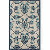 2' X 3' Blue Floral Non Skid Indoor Outdoor Area Rug