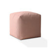 17" Pink Polyester Pouf Cover