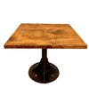 36" Brown And Black Solid Wood And Steel Dining Table