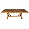 96" Rustic Farmhouse Brown Solid Wood Dining Table