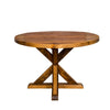 42" Brown Rustic Farmhouse Solid Wood Round Dining Table