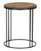 20" Black Solid Wood Round End Table