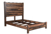 Live Edge Solid Wood Queen Dark Brown Bed