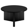 32" Black Grain Round Coffee Table