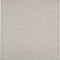 8' Silver Square Geometric Power Loom Area Rug