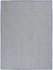 5' X 7' Blue Geometric Power Loom Area Rug