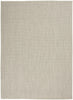 5' X 7' Ivory Geometric Power Loom Area Rug