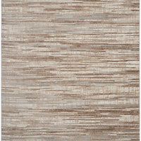 7' X 10' Brown Abstract Power Loom Area Rug