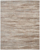 7' X 10' Brown Abstract Power Loom Area Rug