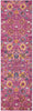 10' Pink Floral Power Loom Runner Rug