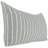 14" X 26" Gray Linen Zippered Pillow