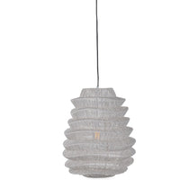 Single Rattan Dimmable Ceiling Light With White Shades