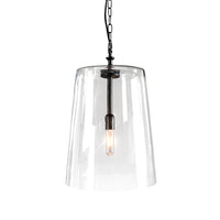 Single Glass Dimmable Semi-Flush Ceiling Light With Clear Shades