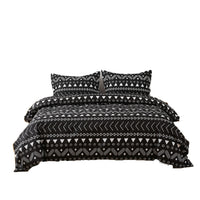 Black Queen Microfiber 1400 Thread Count Machine Washable Duvet Cover Set