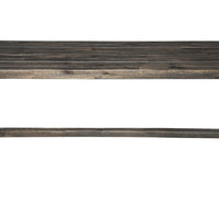 60" Gray And Dark Brown Distressed Wood Dining Bench