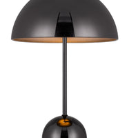 20" Gunmetal Metal Desk Table Lamp With Gunmetal Dome Shade