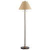 59" Rusted Two Light Traditional Shaped Floor Lamp With Brown Empire Shade