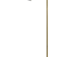 60" Bronze Traditional Shaped Floor Lamp With White Empire Shade