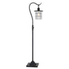 60" Bronze Traditional Shaped Floor Lamp With Bronze Transparent Glass Drum Shade