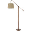 68" Rusted Adjustable Traditional Shaped Floor Lamp With Rust Drum Shade