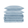 Light Blue King Cotton Blend 1200 Thread Count Washable Duvet Cover Set