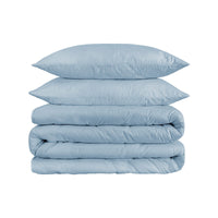 Light Blue King Cotton Blend 1200 Thread Count Washable Duvet Cover Set