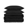 Black Queen Cotton Blend 1500 Thread Count Washable Duvet Cover Set