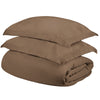 Taupe Twin Cotton Blend 300 Thread Count Washable Duvet Cover Set