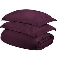 Plum King Cotton Blend 400 Thread Count Washable Duvet Cover Set