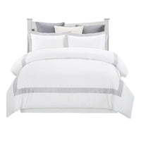 White Queen 100% Cotton 200 Thread Count Washable Duvet Cover Set