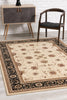 10' X 13' Black And Tan Oriental Washable Non Skid Area Rug