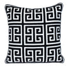 18" X 18" Black 100% Cotton Interlocking Zippered Pillow