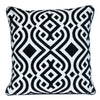 18" X 18" Black 100% Cotton Geometric Zippered Pillow