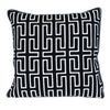 18" X 18" Black 100% Cotton Geometric Zippered Pillow