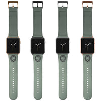 Leo Zodiac Birth Sign Apple Leather Watch Band in Sage Green