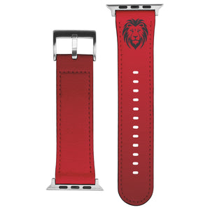 Leo Zodiac Birth Sign Apple Leather Watch Band in Red