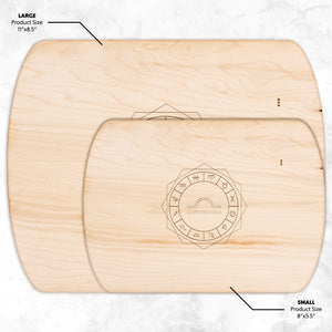 Libra Birth Sign Hardwood Cutting Board