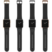 Libra Zodiac Birth Sign Apple Leather Watch Band in Black